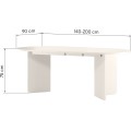Rozkládací jídelní stůl LOU 140/200 cm kašmír