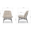 Designové křeslo RAVENA bouclé béžové