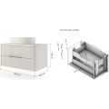 Závěsná umyvadlová skříňka s deskou Tamica 79,5 cm bílá