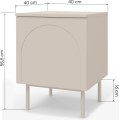 Noční stolek HELENE 40 cm kašmír