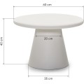 Konferenční stolek Montis 60 cm ecru