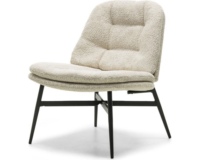 Designové křeslo RAVENA bouclé béžové