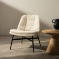 Designové křeslo RAVENA bouclé béžové