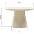 Konferenční stolek Montis 60 cm béžový