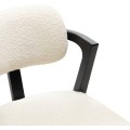 Designová jídelní židle Apulia z masivu boucle krémová