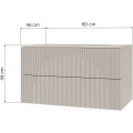 Závěsná skříňka pod umyvadlo Arcano s deskou 80 cm kašmír