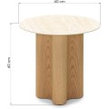 Odkládací stolek Alesund 60 cm travertin/dub přírodní