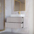 Závěsná skříňka pod umyvadlo Arcano s deskou 80 cm kašmír