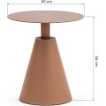 Kulatý zahradní stůl Piretto 50 cm červený