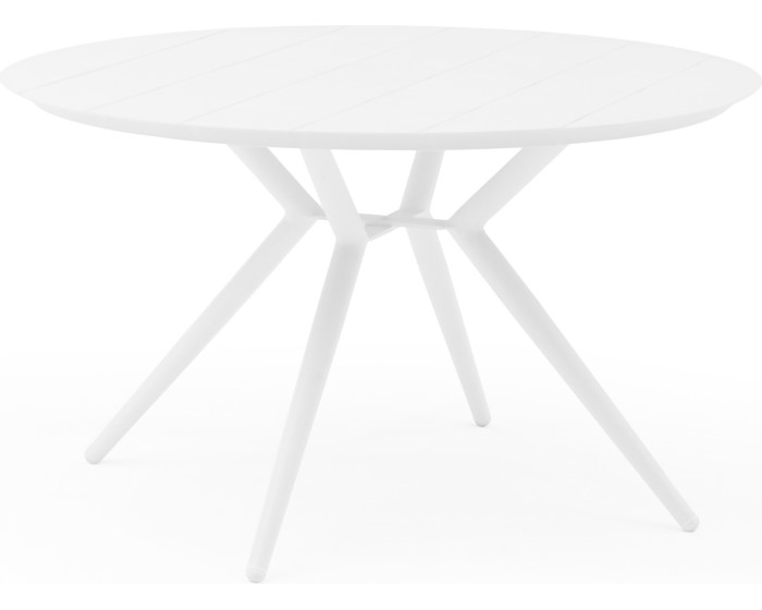 Kulatý zahradní stůl Piretto 126,5 cm bílý