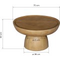 Konferenční stolek Arvika 70 cm mangové dřevo dub pískový