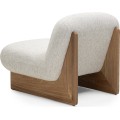 Designové křeslo Silia z masivu jasan/béžové