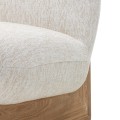 Designové křeslo Silia z masivu jasan/béžové