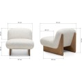Designové křeslo Silia z masivu jasan/béžové