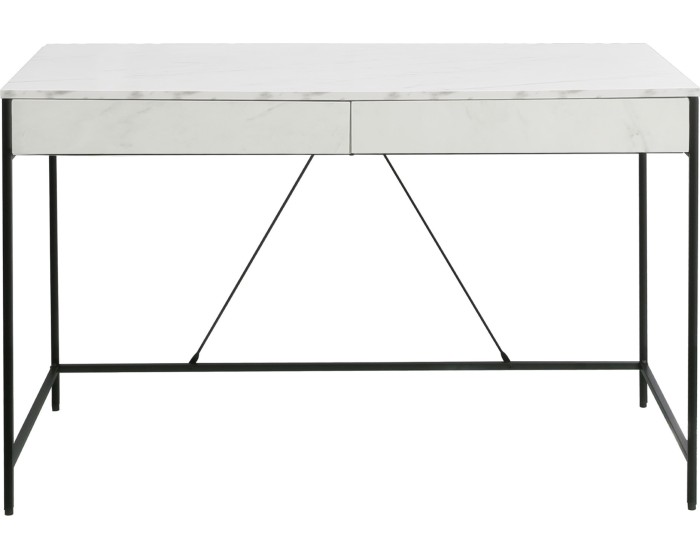 Psací stůl CARINI 120 cm bílý mramor