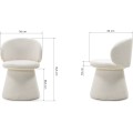 Designové otočné křeslo Chamil bílé