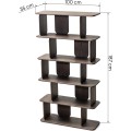Regál Fonticelle 100 cm z masivu espresso