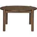 Oválný rozkládací jídelní stůl Bruna 137/187 cm z masivu dub mocha