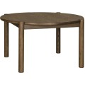 Oválný rozkládací jídelní stůl Bruna 137/187 cm z masivu dub mocha