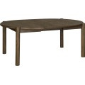 Oválný rozkládací jídelní stůl Bruna 137/187 cm z masivu dub mocha