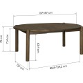 Oválný rozkládací jídelní stůl Bruna 137/187 cm z masivu dub mocha