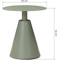 Kulatý zahradní stůl Piretto 50 cm zelený
