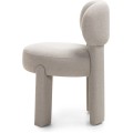 Jídelní designová židle Falone boucle šedo-béžová