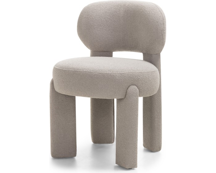 Jídelní designová židle Falone boucle šedo-béžová