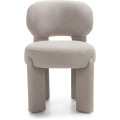 Jídelní designová židle Falone boucle šedo-béžová