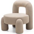Designové křeslo Vasto samet/béžové