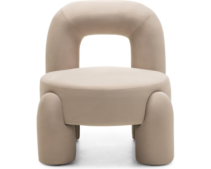 Designové křeslo Vasto samet/béžové
