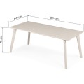 Zahradní stůl Piretto 180 cm béžový