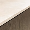 Komoda Bruna 173 cm z masivu dub mocha/mramor krémový