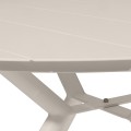 Kulatý zahradní stůl Piretto 126,5 cm béžový