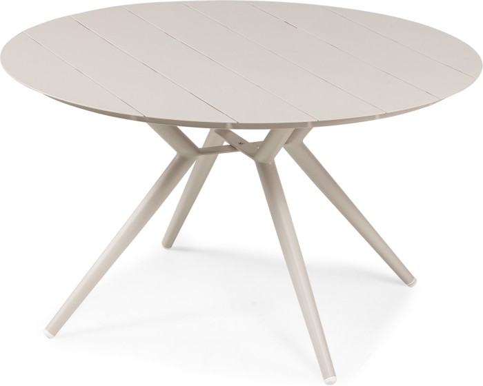 Kulatý zahradní stůl Piretto 126,5 cm béžový