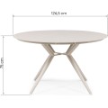 Kulatý zahradní stůl Piretto 126,5 cm béžový