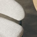 Designové čalouněné jídelní křeslo Umbra béžové/šedé