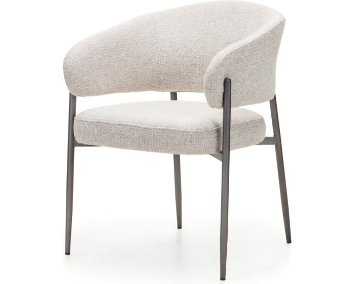 Designové čalouněné jídelní křeslo Umbra béžové/šedé