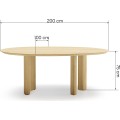 Oválný jídelní stůl Segretto 200 cm dub přírodní