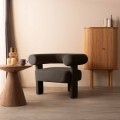 Designové křeslo Hella samet hnědé