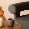 Designové křeslo Hella samet hnědé