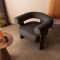 Designové křeslo Hella samet hnědé