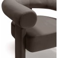Designové křeslo Hella samet hnědé