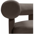 Designové křeslo Hella samet hnědé