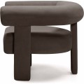 Designové křeslo Hella samet hnědé