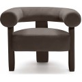 Designové křeslo Hella samet hnědé
