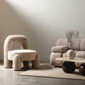 Designové křeslo Vasto samet/béžové