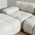 Modulový taburet Fluf Big 96 cm boucle světle béžový