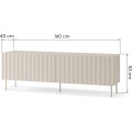 TV stolek Averla 160 cm šedo-béžový