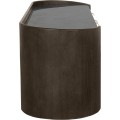 TV stolek Furlo 165 cm z masivu a mramoru ořech